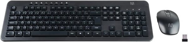 Kit Teclado e Mouse Sem Fio Recarregável Multimídia Conexão Usb Bateria de Litio 200mAh 1600dpi Ajustável Clique Silencioso Preto - TC250 - Imagem 3