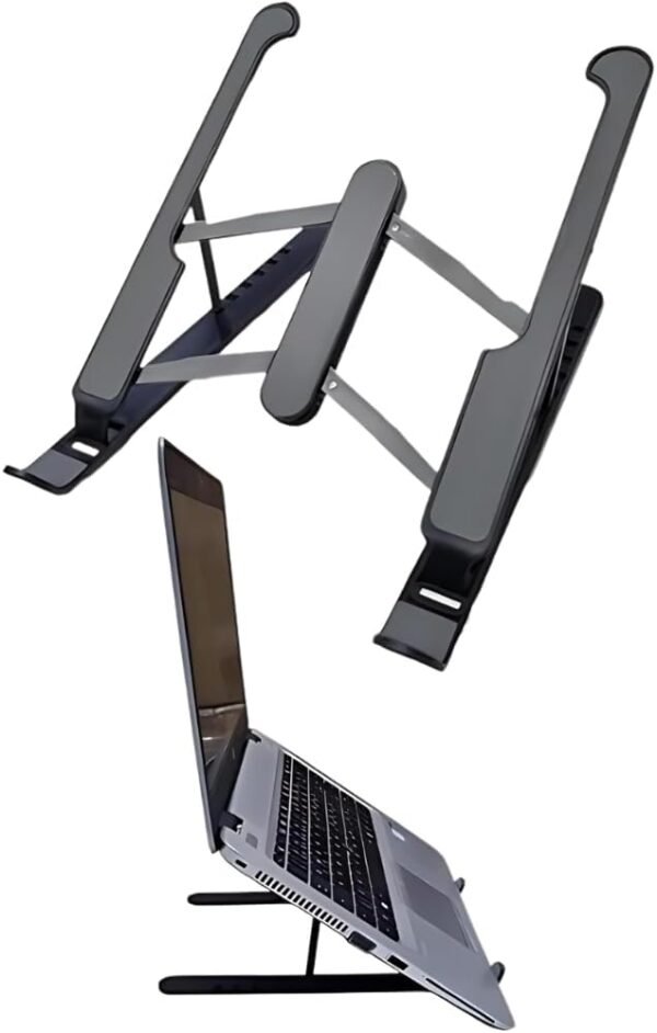 Suporte Notebook Ajustável e Base para Tablet e Netbook - Ergonômico, Dobrável, Regulável, Leve e Apoio Universal - Imagem 4