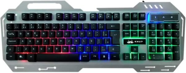 Kit Gamer - Teclado Semi Mecanico Multimidia, Mouse Ergonomico 6 Botões 2400 DPI e Headset Fone de Ouvido Sound Effect 7.1 canais Led RGB Para Pc Notebook Ps4 Ps5 Xbox (Teclado Cinza) - Imagem 3