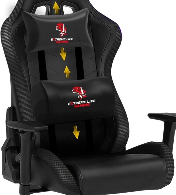 Cadeira Gamer Ergonômico Black Carbon com Apoio Cervical - CH09CA ELG - Imagem 3