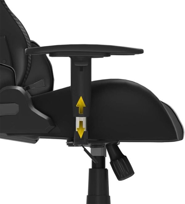 Cadeira Gamer Ergonômico Black Carbon com Apoio Cervical - CH09CA ELG - Imagem 4