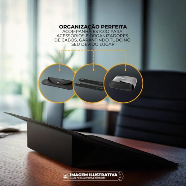 Gshield Capa Ergonômica para Notebook de até 15.6" polegadas com Mousepad Embutido e Elevação de Altura, Smart Dinamic (Preta) - Imagem 4