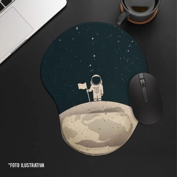 Mouse pad Ergonômico Astronauta Cute - Imagem 2