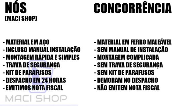 Suporte Para Tv/Monitor De Parede Universal 25 A 55 Pol, MB Tech, Preto - Imagem 3
