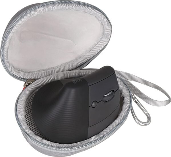 Mchoi Estojo de transporte à prova de choque adequado para mouse ergonômico vertical Logitech Lift, estojo de armazenamento Protable, apenas capa, cinza - Imagem 3