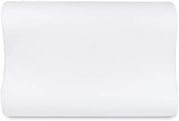 Nap Travesseiro Nasa Ortopédico Cervical Comfort Viscoelástico D40 Espuma YellowTec Premium Capa Super Plush Hipoalergênico para fronha 50x70cm - Branco - Imagem 3