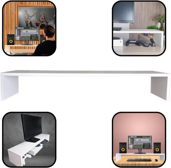 Suporte Monitor Grande Home Studio Base Para Mesa - Imagem 2