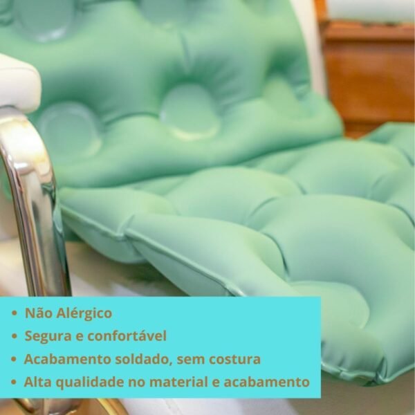 Almofada Ortopédica Caixa de Ovo Quadrada com Encosto Inflável 2 em 1 Água e Ar, Antifúngica e Antibacteriana, temperatura fria, temperatura quente suporta até 60 graus. - Imagem 3