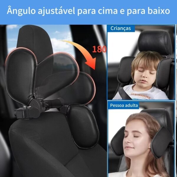 Travesseiro de Encosto de Cabeça para Carro – Suporte Cervical Ergonômico Ajustável – Alívio de Tensão e Conforto em Viagens​ - Imagem 3