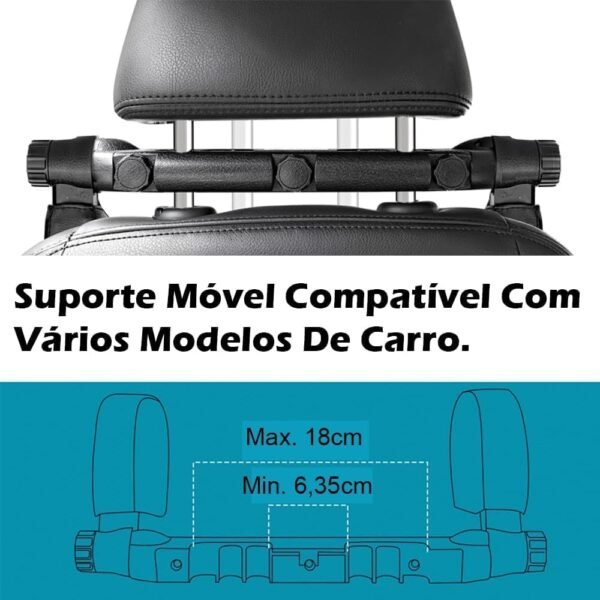 Travesseiro de Encosto de Cabeça para Carro – Suporte Cervical Ergonômico Ajustável – Alívio de Tensão e Conforto em Viagens​ - Imagem 6