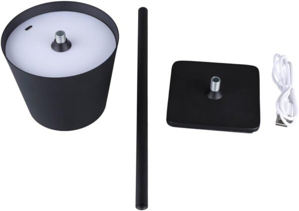 LYOR - Luminária de Mesa Led 3 Tons Usb Elegance 9,5cm x 9,5cm x 38cm Preta Plástico - Imagem 3