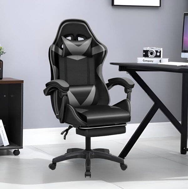 Cadeira Escritório Gamer Reclinável Ergonômica Confortável (Preta) - Imagem 2