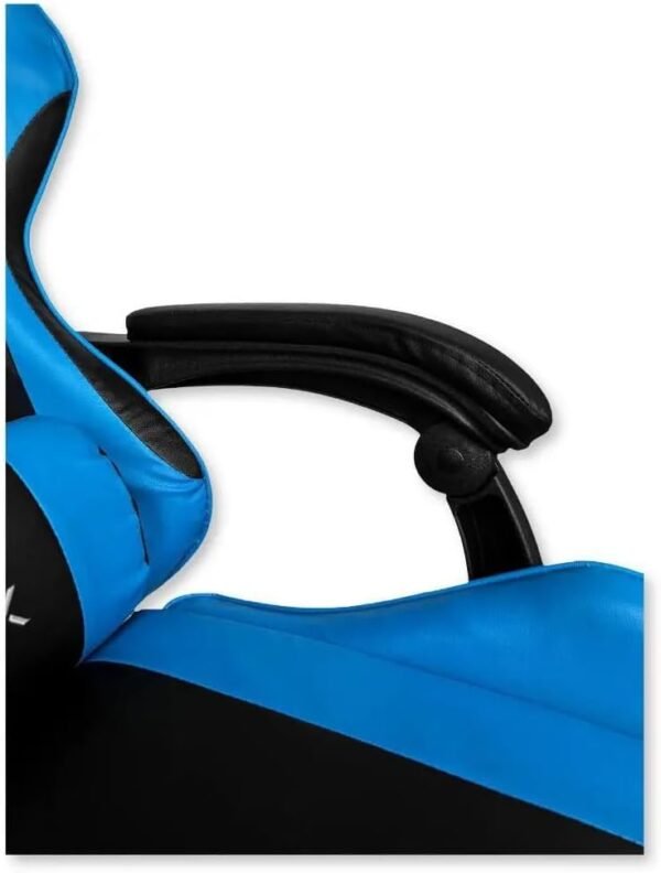 Cadeira Gamer Ergonomica Impact BRX c Apoio Braço Reclinável Cor Azul - Imagem 3