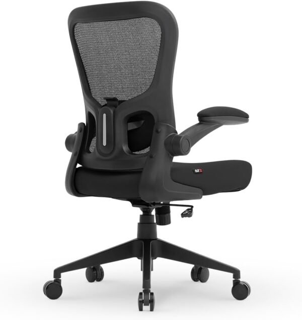 Cadeira Escritorio Ergonomica e Confortável DT3 Vita com revestimento Mesh Spandex™+Tecido Softex™, braço retrátil até 90º, suporta até 120kg e altura máx. de 1,75m (Black) - Imagem 3