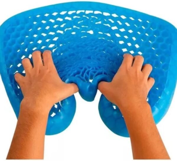 Almofada Ortopédica Gel, Assento Ergonômico com Tecnologia Colmeia, Azul, para Cadeira de Escritório - Imagem 3