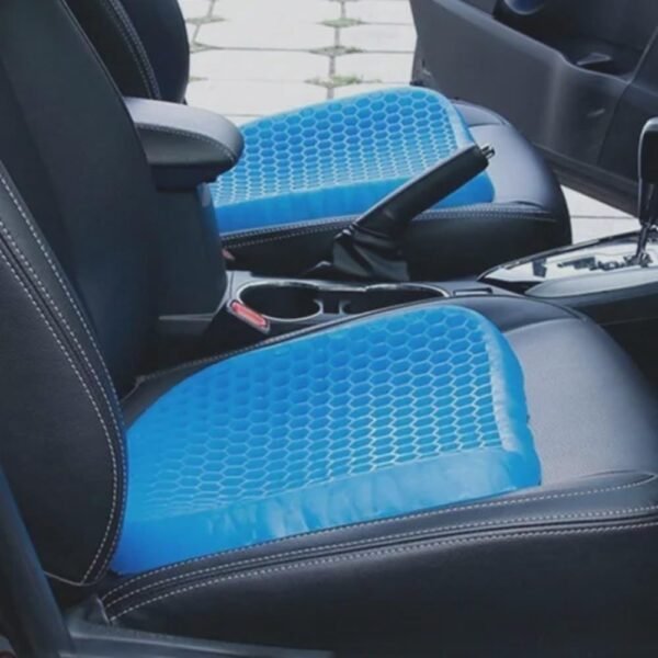 Almofada Ortopédica Gel, Assento Ergonômico com Tecnologia Colmeia, Azul, para Cadeira de Escritório - Imagem 5