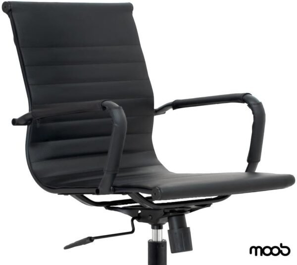 Cadeira de Escritório Moob Boston Diretor Giratória Com Função Relax (All Black) - Imagem 3
