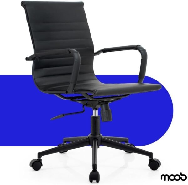 Cadeira de Escritório Moob Boston Diretor Giratória Com Função Relax (All Black) - Imagem 9