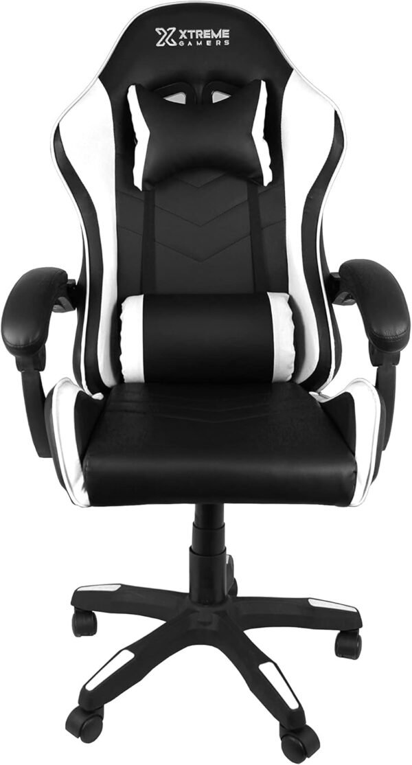 Cadeira Xtreme Gamers Cinesis Giratória Reclinável Altura Ajustável Preta e Branca - Imagem 4