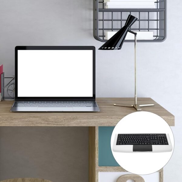 Operitacx Bandeja Para Teclado Embaixo Da Mesa - Gaveta Deslizante Para Teclado Suporte Para Teclado Para Espaço De Trabalho Ergonômico Design Ajustável E Com Economia De Espaço - Imagem 9