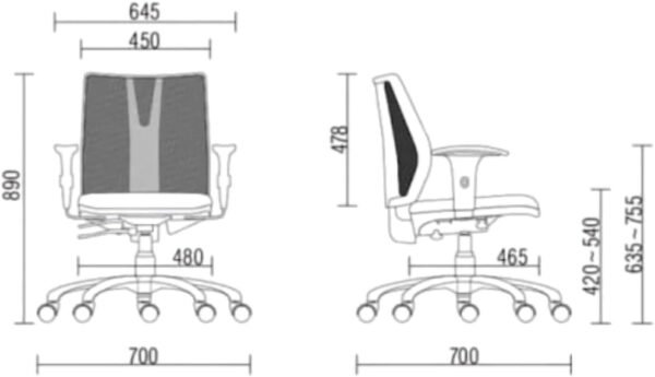 Cadeira Addit Diretor Frisokar Ergonômica NR17 Giratória Escritório Encosto em Tela Mesh Back Sytsem Braço Regulável - Imagem 2