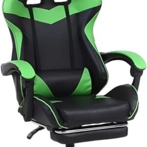 Cadeira Escritório Gamer Ergonômica Reclinável Confortável Com Rodinha E Apoio Para Os Pés(Verde)