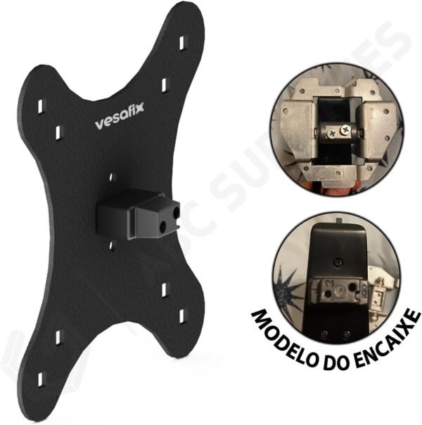 VESAFIX, Adaptador Vesa Monitor HUSKY HAILSTORM/TEMPEST HGMT002 HGMT005 Sem Furação Vesa - Imagem 3