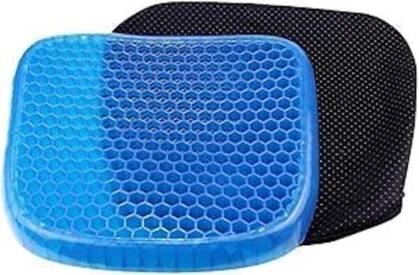 Almofada Ortopédica de Silicone Gel Colmeia - Conforto e Alívio para Dores no Escritório, Carro e Casa