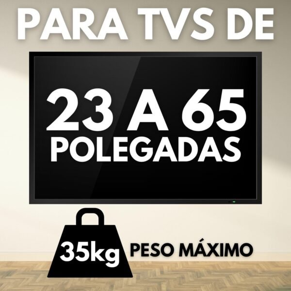 Suporte de Televisão Tri-articulado 23 a 55'' até 35Kg AR-E15SB - Imagem 2