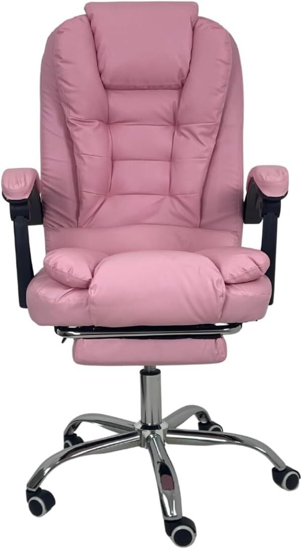 Oficial Webshop - Cadeira de Escritório Presidente Soft Ergonômica Apoio Para Pés Rosa - Imagem 8