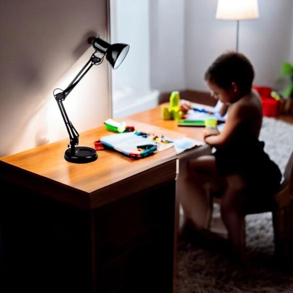 Luminária de Mesa Articulável – Design Moderno, Iluminação Potente de 30W, Soquete E27, Ideal para Escritório e Estudos - Imagem 6