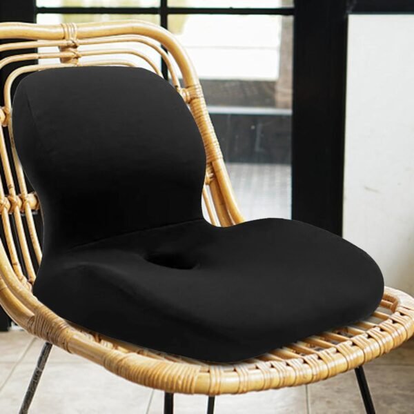 oshhni Almofada lombar de espuma viscoelástica, almofada para costas, almofada ergonômica para estudantes, almofada para costas, encosto, almofada para, Preto - Imagem 5