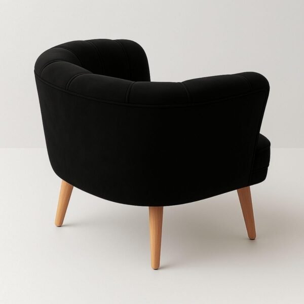 Poltrona Cadeira Decorativa para Sala de Espera Recepção Resistente Ergônomica MOBLAN decor (Preto) - Imagem 7