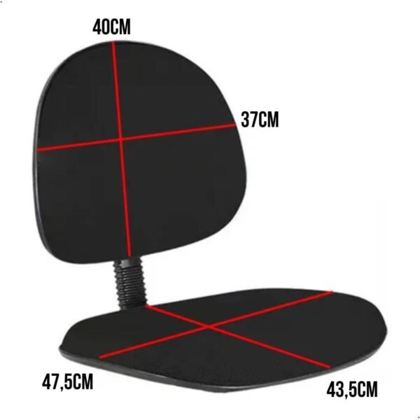 Cadeira para Escritório Executiva Giratória Ergonômica com Braços, Tecido, Estrela Arcada e Rodízios PU Antirriscos - Home Gourmet (Vermelho) - Imagem 3
