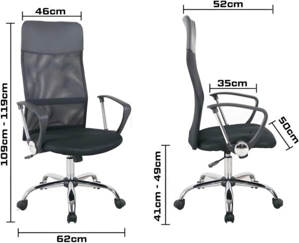 Cadeira Escritório Executiva Presidente Giratória Ergonômica - Imagem 2