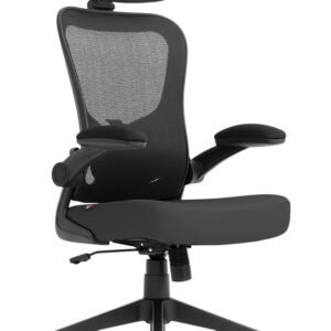 Cadeira Office DT3 Vita c/apoio de cabeça 3D, ergonomica e confortável com revestimento Mesh Spandex™+Tecido Softex™, braço retrátil até 90º, suporta até 120kg e altura máx. de 1,75m (Dark Grey)