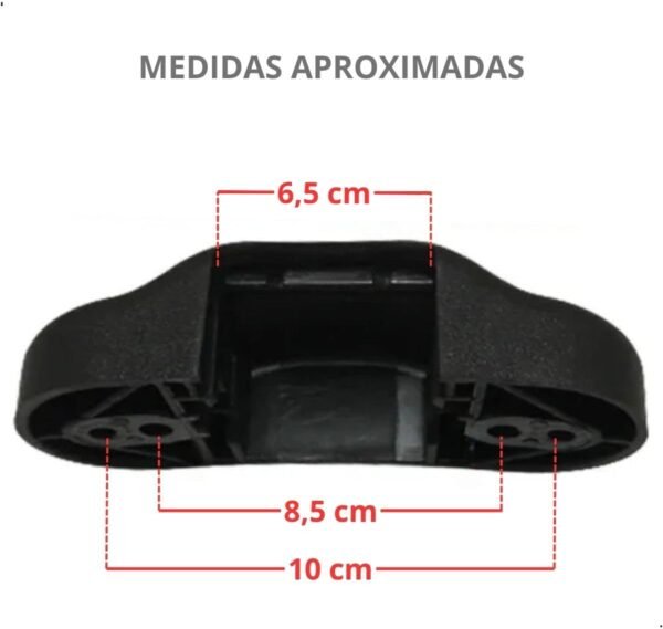 Canoa Barquinha Preta p/Fixação de Encosto Cadeira Escritório com Parafusos – Home Gourmet - Imagem 3