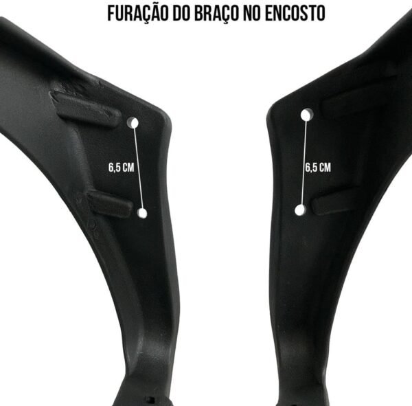 Braço Esquerdo para Cadeira Begônia Escritex - Suporte Ergonômico com Conforto e Durabilidade - Imagem 3