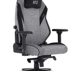 Cadeira Escritório Gamer DT3 N10, almofada magnética, apoio lombar integrado contínuo em 2 direções, braços 4D+, suporta até 160kg e altura máx 1,85m (N10 - Tam. XL | Revestida em Tecido - Grey)