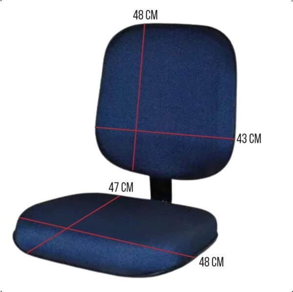 Cadeira de Escritório Diretor Giratória Azul com Relax, Braços Reguláveis, Encosto Reclinável e Espuma Injetada - Home Gourmet - Imagem 3