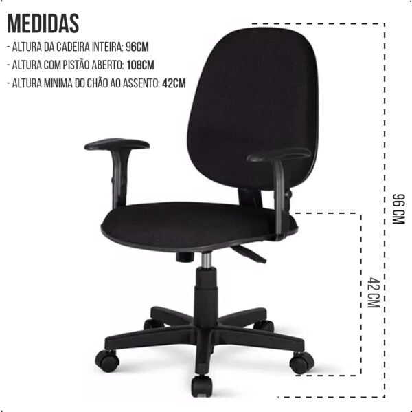 Cadeira de Escritório Diretor Giratória Azul com Relax, Braços Reguláveis, Encosto Reclinável e Espuma Injetada - Home Gourmet - Imagem 4