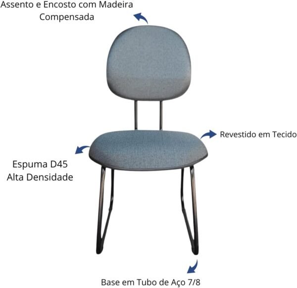 Cadeira Executiva Fixa Base Sky Escritex Ergonômica - Conforto e Estilo para Escritórios Modernos - Imagem 4
