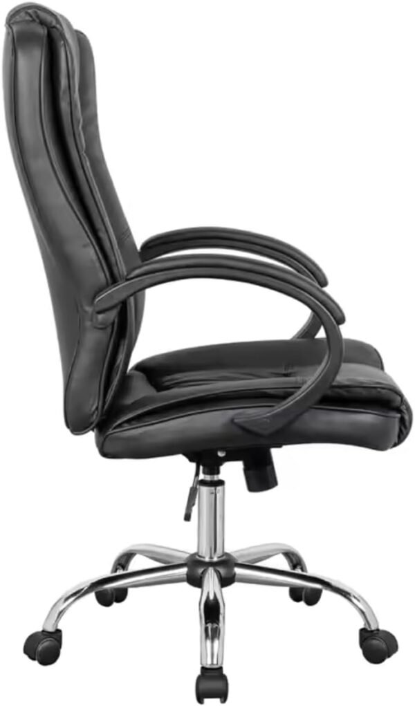 Cadeira Escritório Presidente Giratória Regulagem de Altura a Gás Ergonômica Presidente Executiva Diretor Big Boss Confortável Relax Preta - Imagem 4