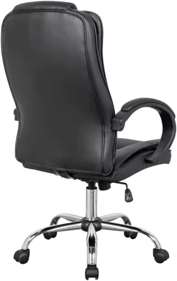 Cadeira Escritório Presidente Giratória Regulagem de Altura a Gás Ergonômica Presidente Executiva Diretor Big Boss Confortável Relax Preta - Imagem 5