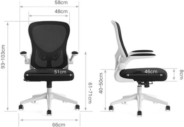 Cadeira de escritório Cadeira de computador simples para casa, estudo, escritório, encosto confortável, cadeira ergonômica, poltrona de mesa cadeira de computador(Gray) - Imagem 3
