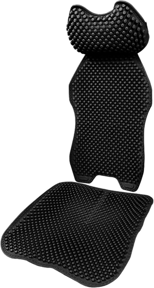 Conjunto de capa de assento de carro refrescante com almofada de pescoço de espuma viscoelástica, almofada de massagem ortopédica com malha ventilada e base de silicone antiderrapante, conforto de