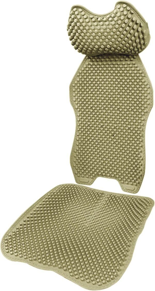 Conjunto de capa de assento de carro refrescante com almofada de pescoço de espuma de memória, almofada de massagem ortopédica com malha ventilada e base de silicone antiderrapante, conforto de verão