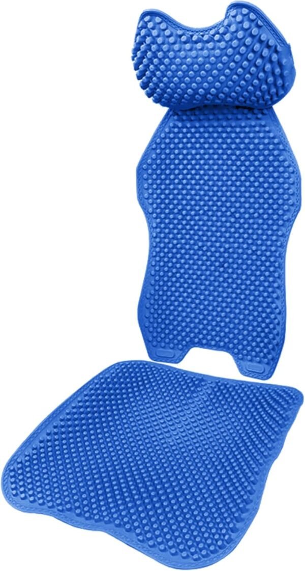 Conjunto de capa de assento de carro refrescante com almofada de pescoço de espuma de memória, almofada de massagem ortopédica com malha ventilada e base de silicone antiderrapante, conforto de verão