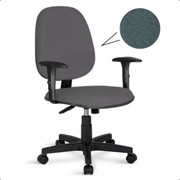 Cadeira de Escritório Diretor Giratória Cinza com Relax, Braços Reguláveis, Encosto Reclinável e Espuma Injetada - Home Gourmet - Imagem 7