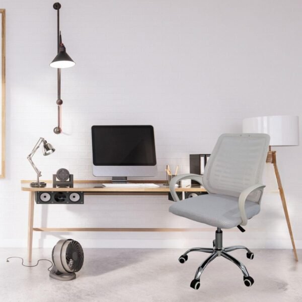 Cadeira de Escritório Esteirinha Tela Mesh Ergonômico Branco - Imagem 2